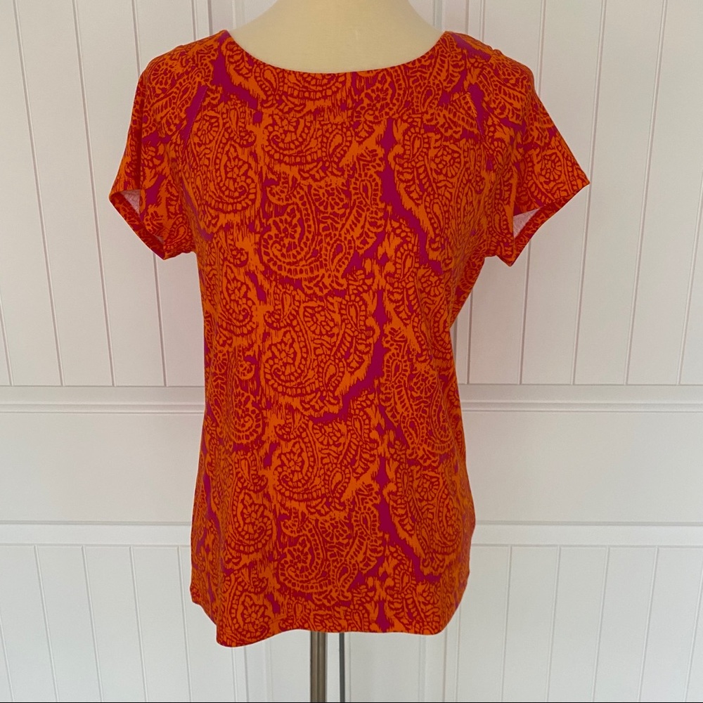 Jones New York NWT hot pink multicolor top medium
